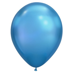 Chroom Ballonnen Blauw (1st)